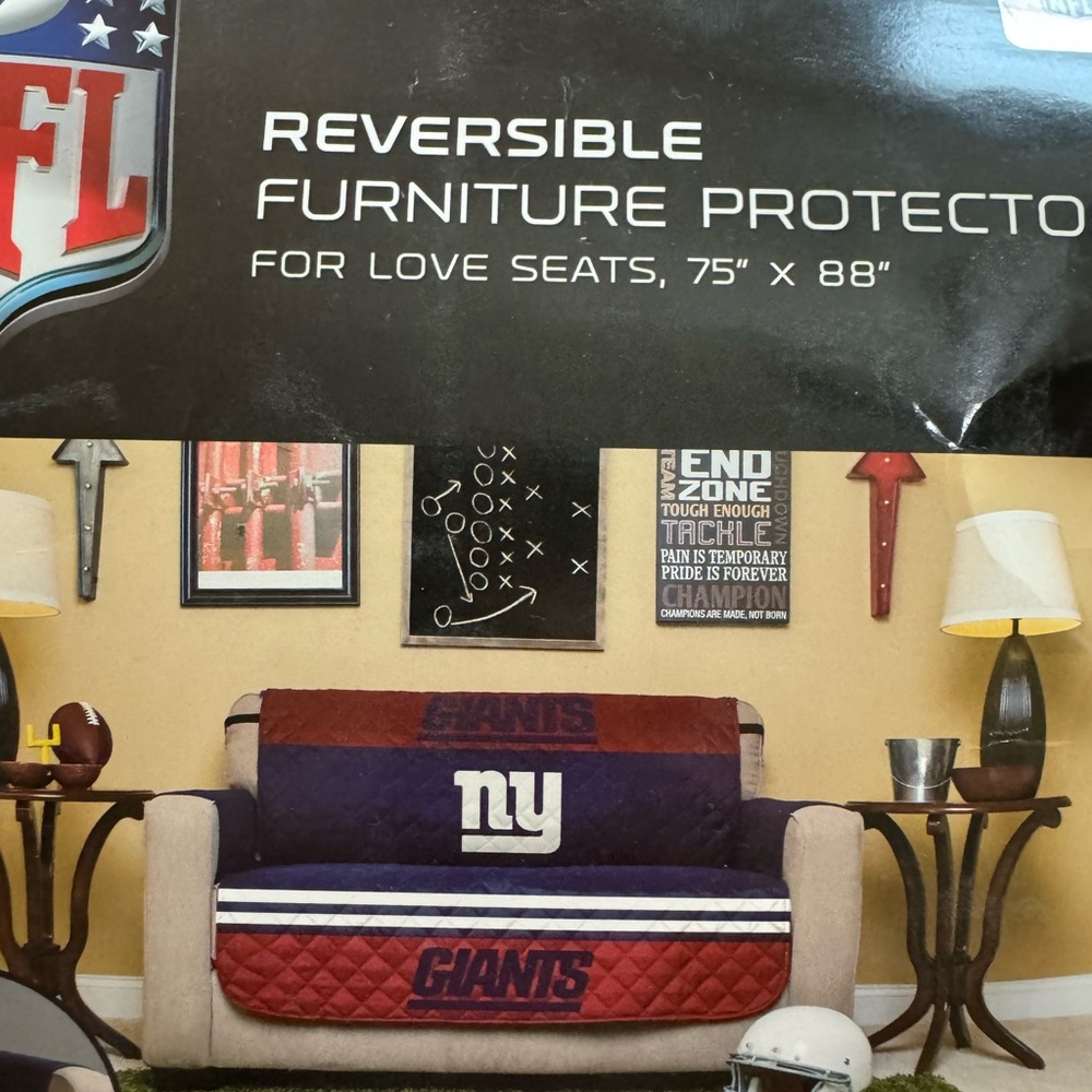 NFL Blue and Red Furniture Covers Accents